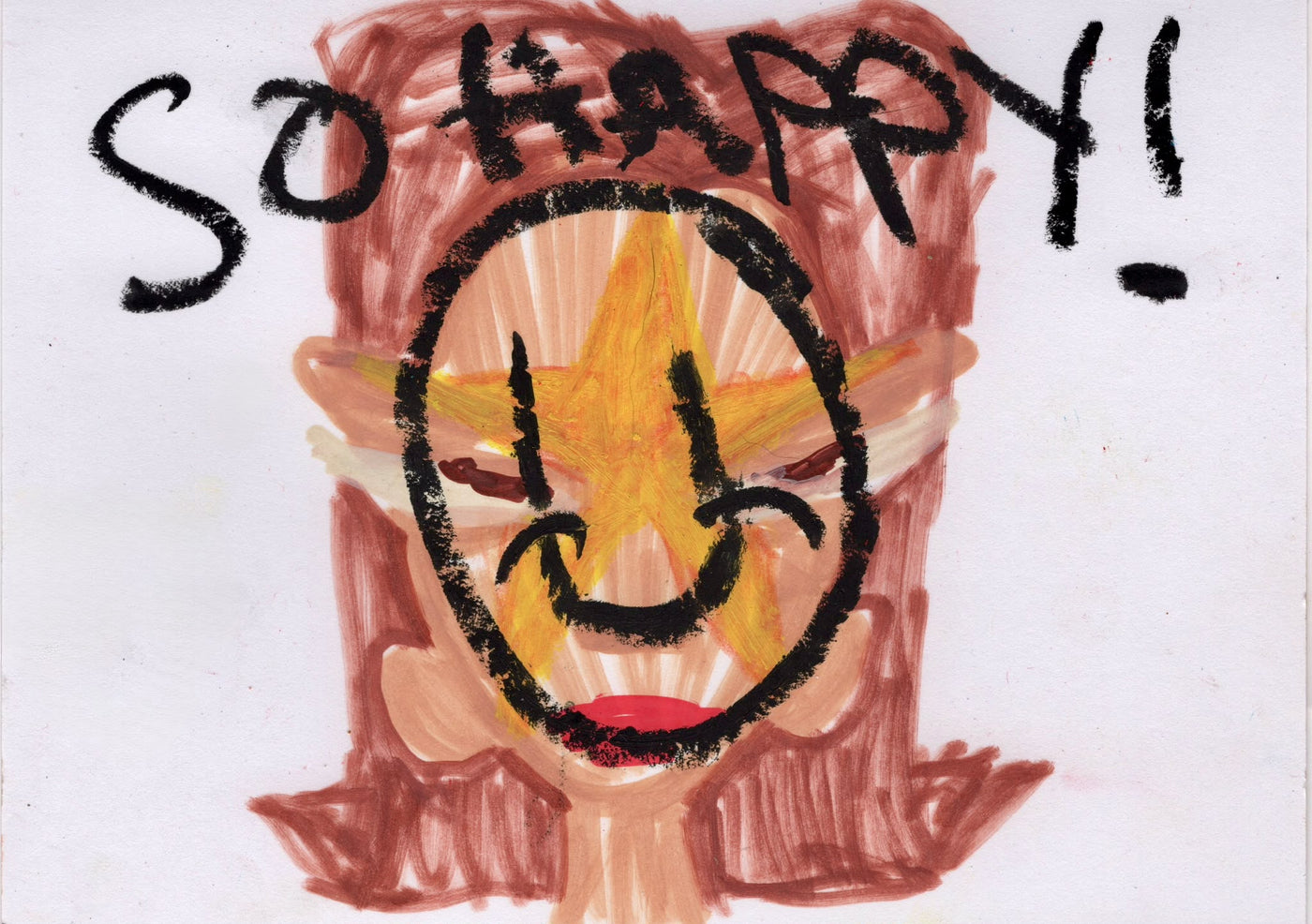 SO HAPPY! (Oil pastel study #2)