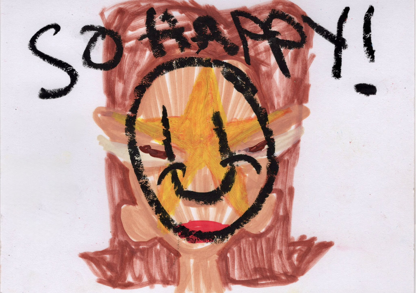 SO HAPPY! (Oil pastel study #2)